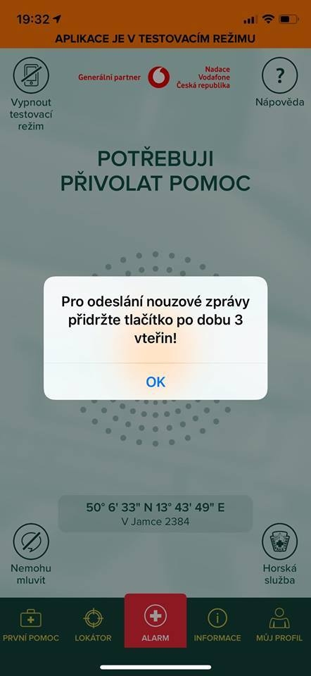 Kad jezdec by ml mt ve svm mobilu aplikaci jmnem Zchranka